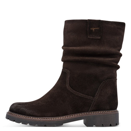 Tamaris Lederstiefelette 25410 Mocca - Veloursleder - Vorderansicht