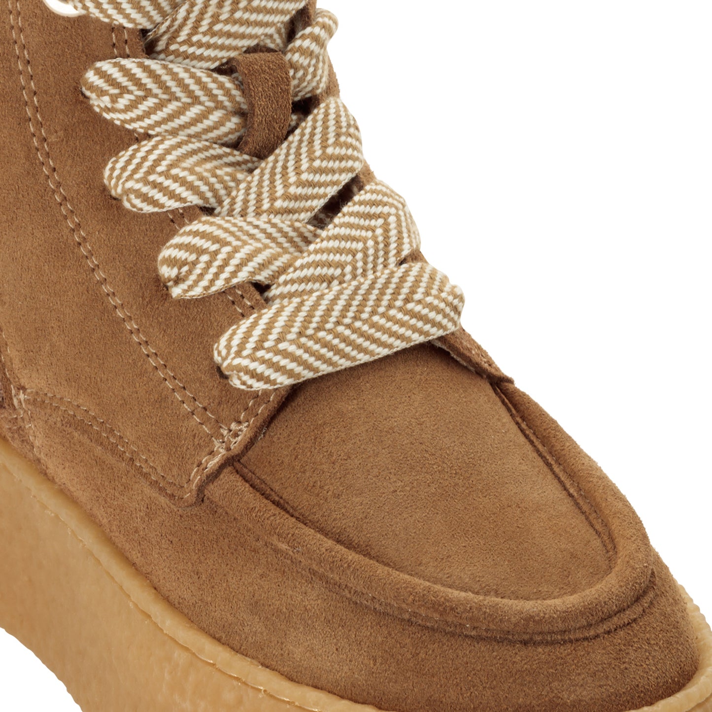 Tamaris Stiefelette 25200 Beige | Leder mit Wechselfußbett - Detailansicht Material