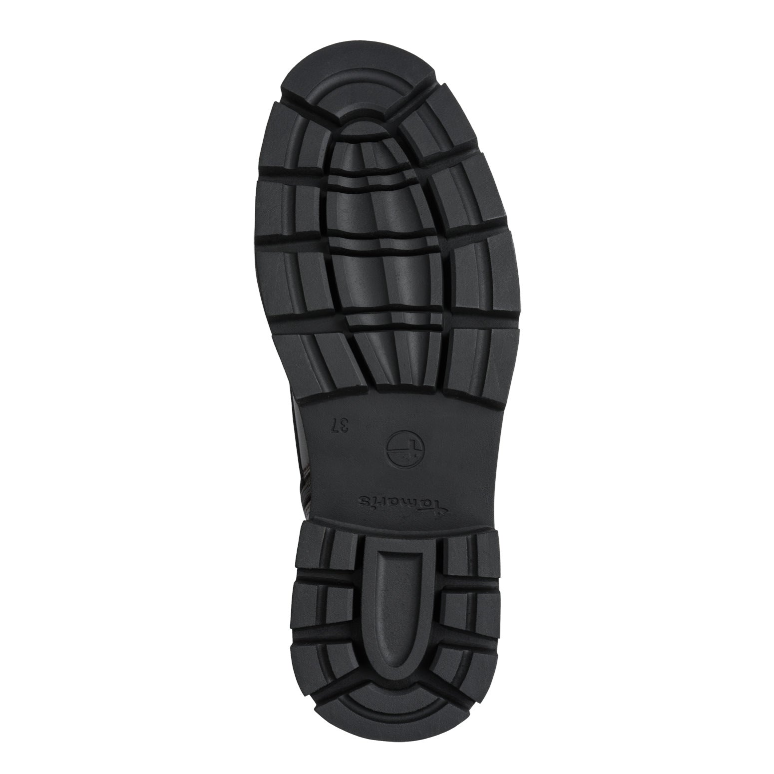 Tamaris Stiefelette 25254 Cigar-Braun | Veganer Schnürboot mit Chunky-Sohle - Detailansicht Laufsohle