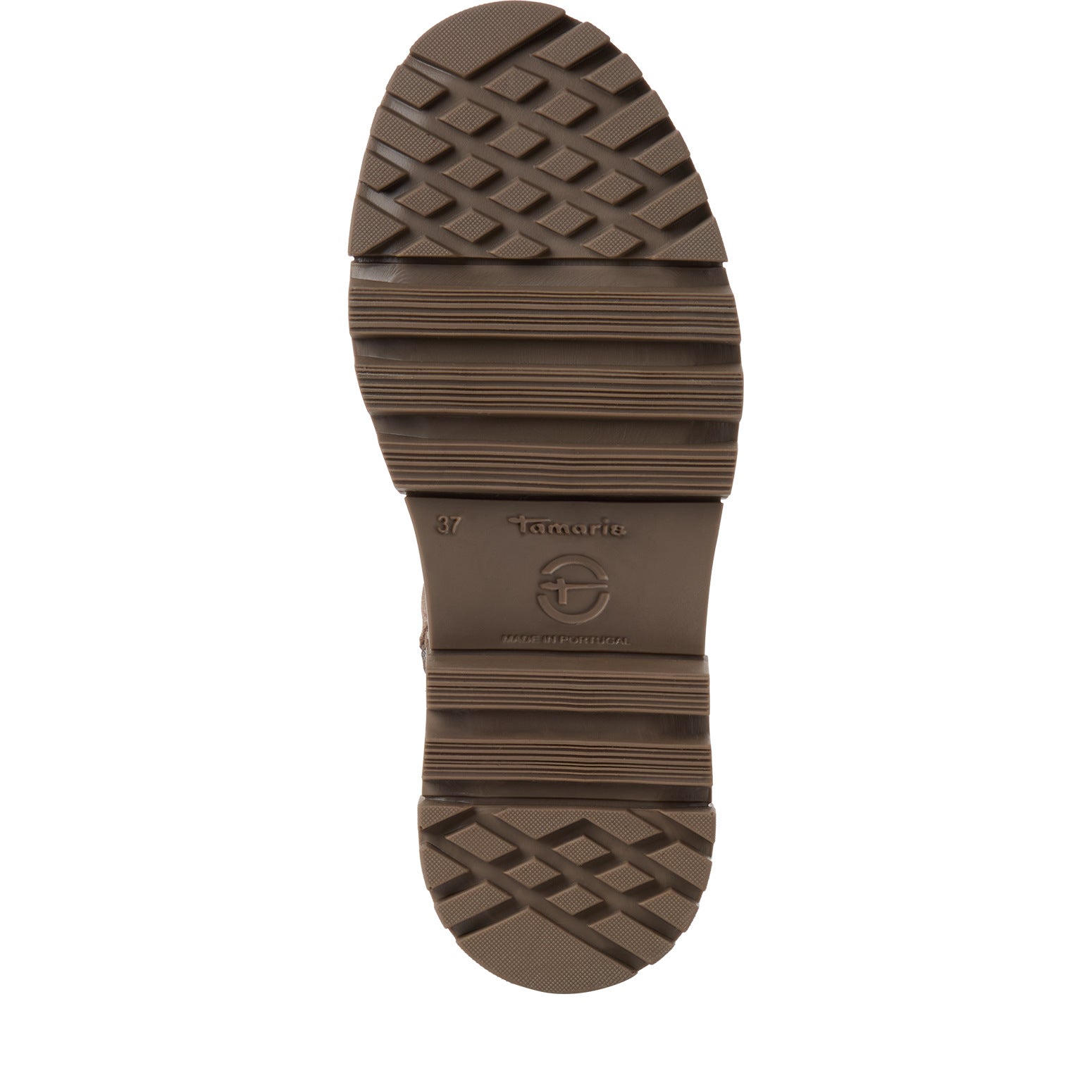 Tamaris Stiefelette 25276 Taupe aus Leder mit Wechselfußbett - Detailansicht Laufsohle