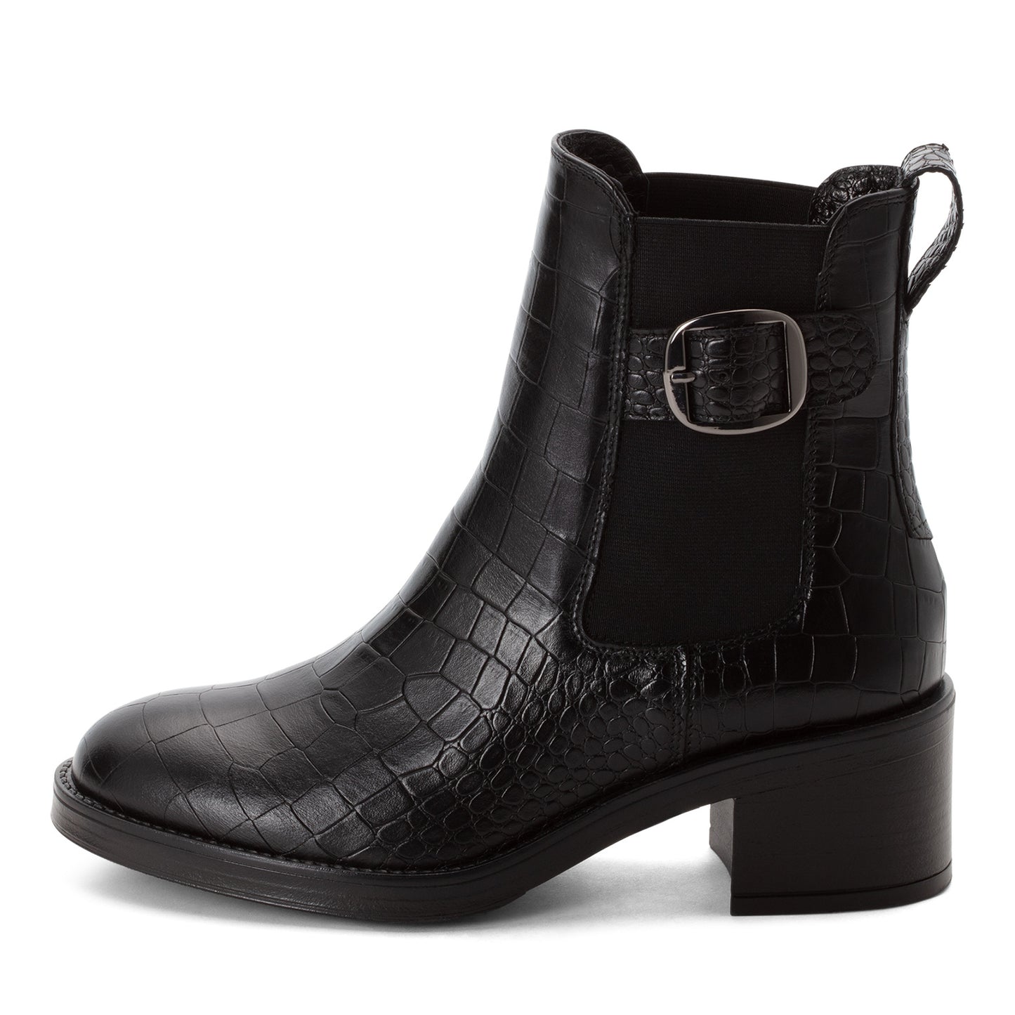 Tamaris Leder Chelsea Boot 25307 Schwarz Croco - Seitenansicht