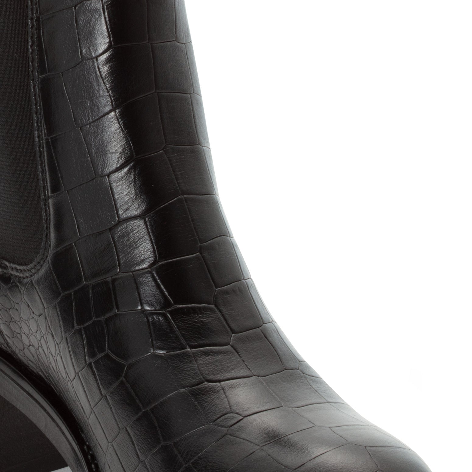 Tamaris Leder Chelsea Boot 25307 Schwarz Croco - Detail der Schuhoberfläche