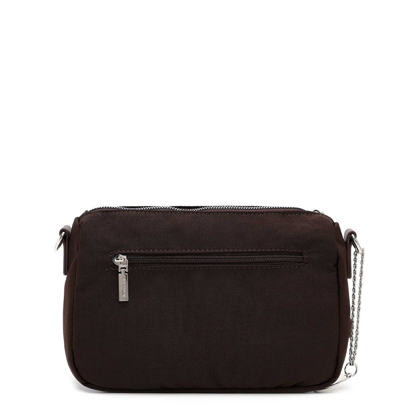 Tamaris Crossbody Mia 35080 Dunkelbraun - Detailansicht Reißverschluss