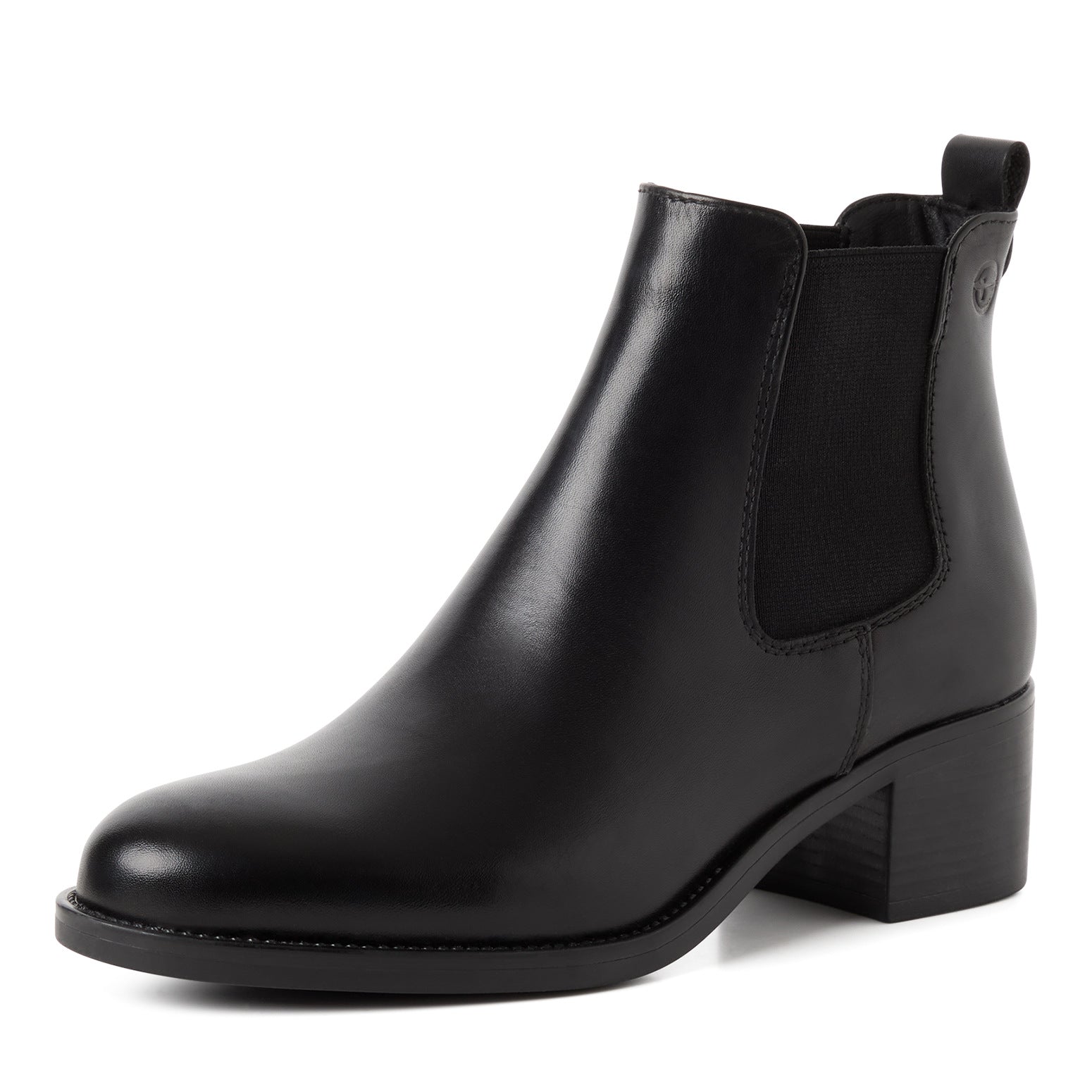 Tamaris Chelsea Boot 25026 Schwarz Leder - Vorderansicht