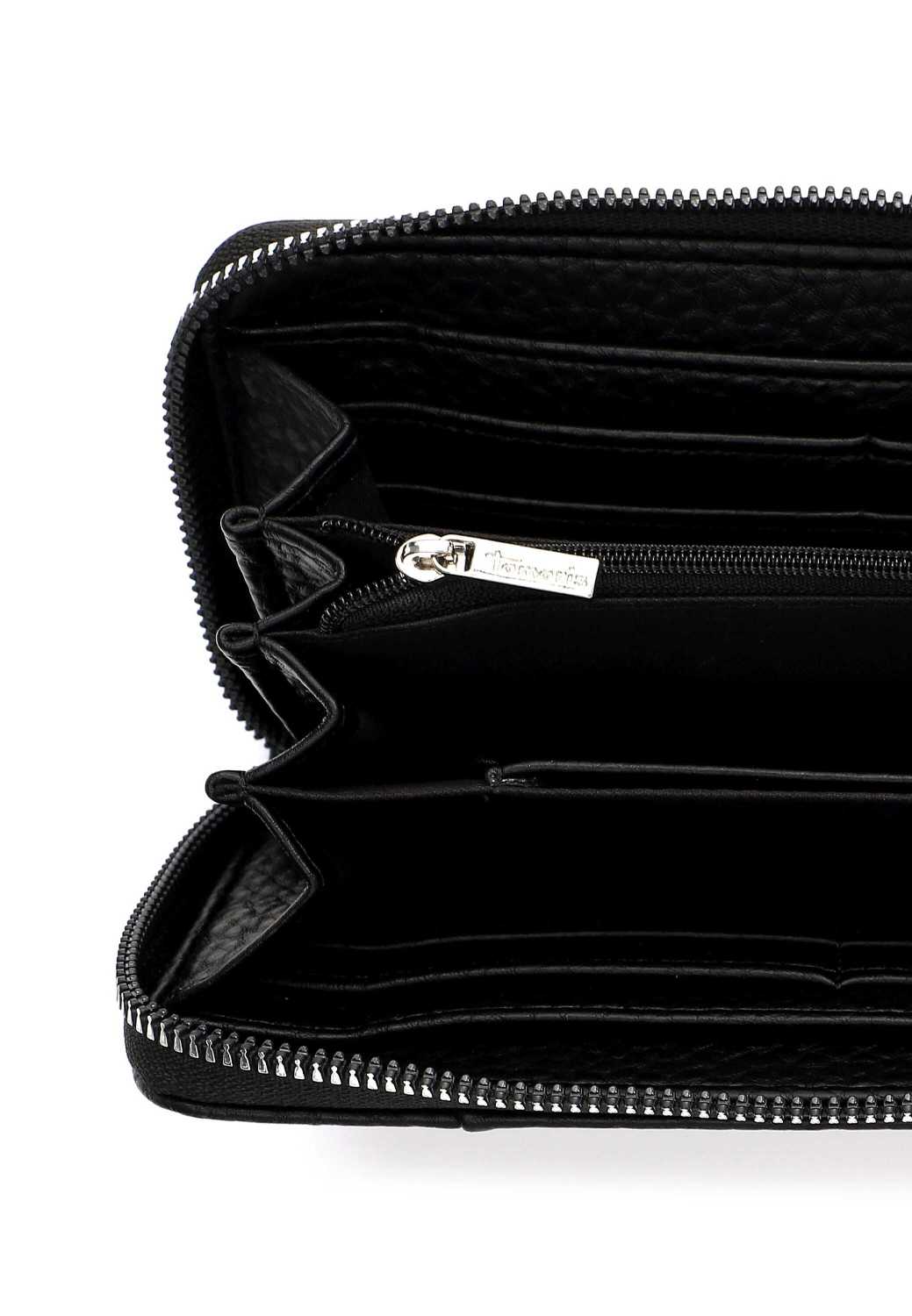 Tamaris Damen Geldbörse Schwarz – Portemonnaie mit Reißverschluss | 34556