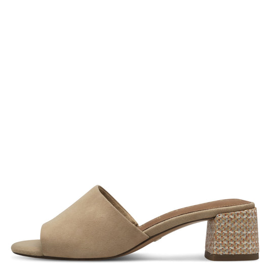 Tamaris Pantolette 27204 Beige - Lederpantolette mit Touch-it Fußbett - Seitenansicht