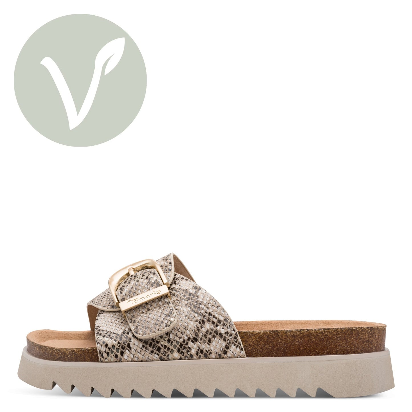 Tamaris Pantolette 27401 Beige Snake