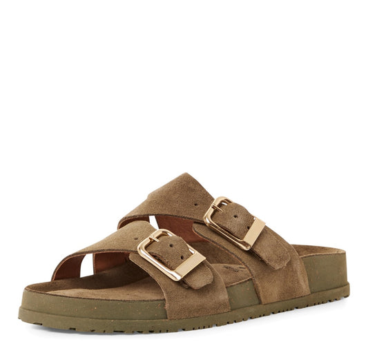 Tamaris Pantolette 27500 Olive - Lederpantolette mit Touch-it-Fußbett - Frontansicht