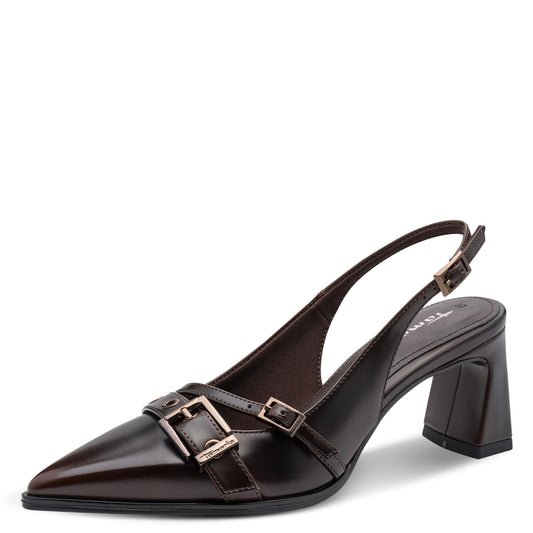 Tamaris Slingpumps 29613 Mocca – Vegan & Komfortabel - Frontansicht
