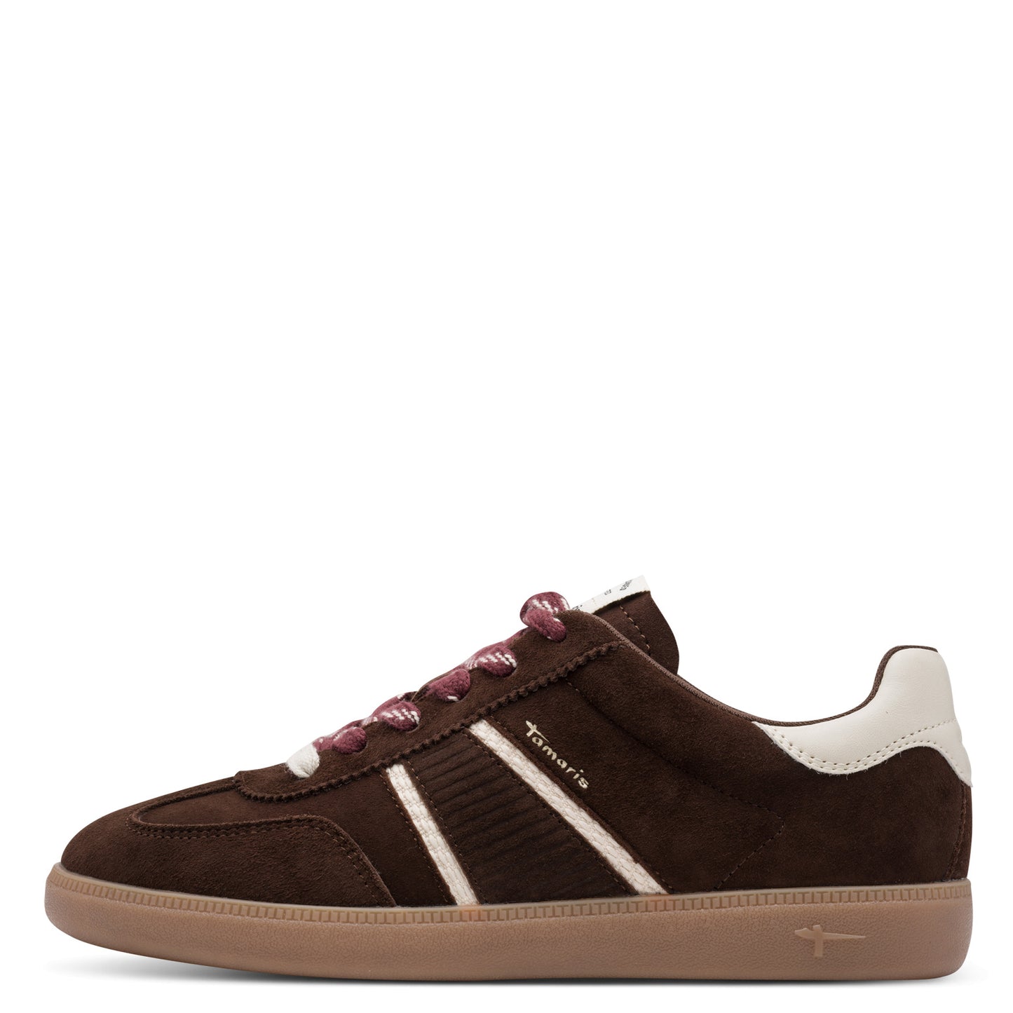 Tamaris Sneaker 23624 Mocca – Ledersneaker mit Wechselfußbett - Seitenansicht