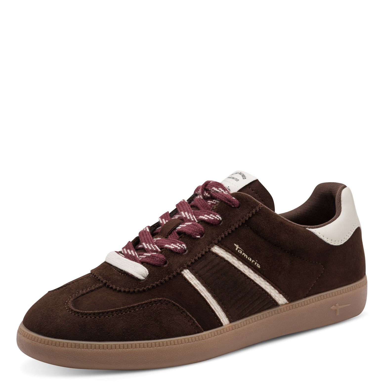 Tamaris Sneaker 23624 Mocca – Ledersneaker mit Wechselfußbett - Frontansicht