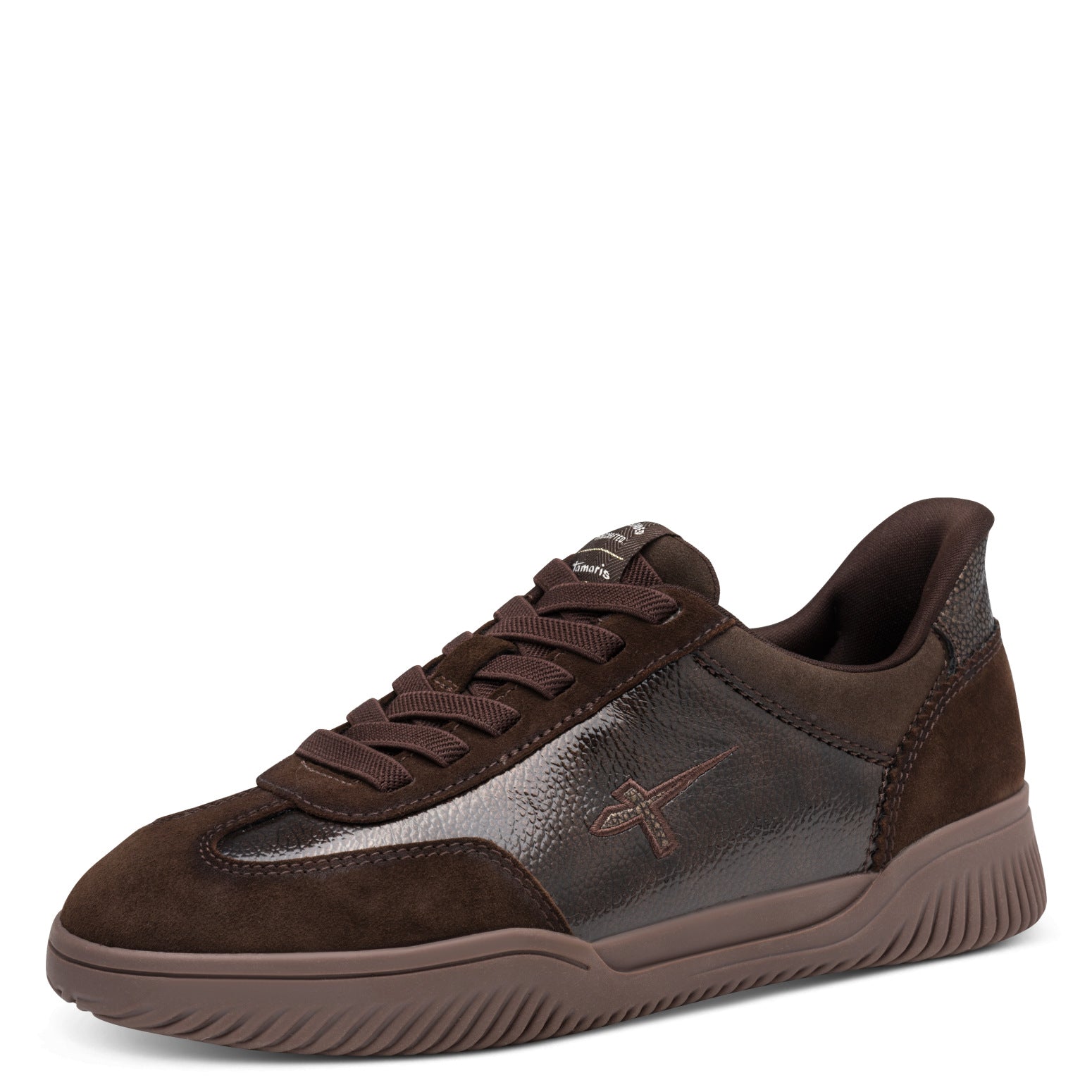Tamaris Sneaker 23655 Mocca Patent – Step-In Sneaker mit Wechselfußbett - Frontansicht