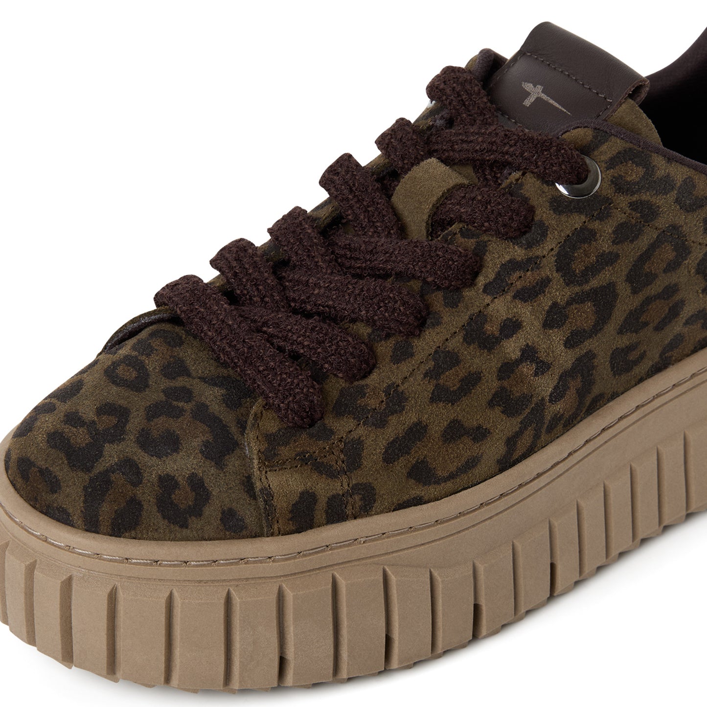 Tamaris Sneaker 23702 Olive Leopard – Leder, Plateau & Wechselfußbett - Detailansicht