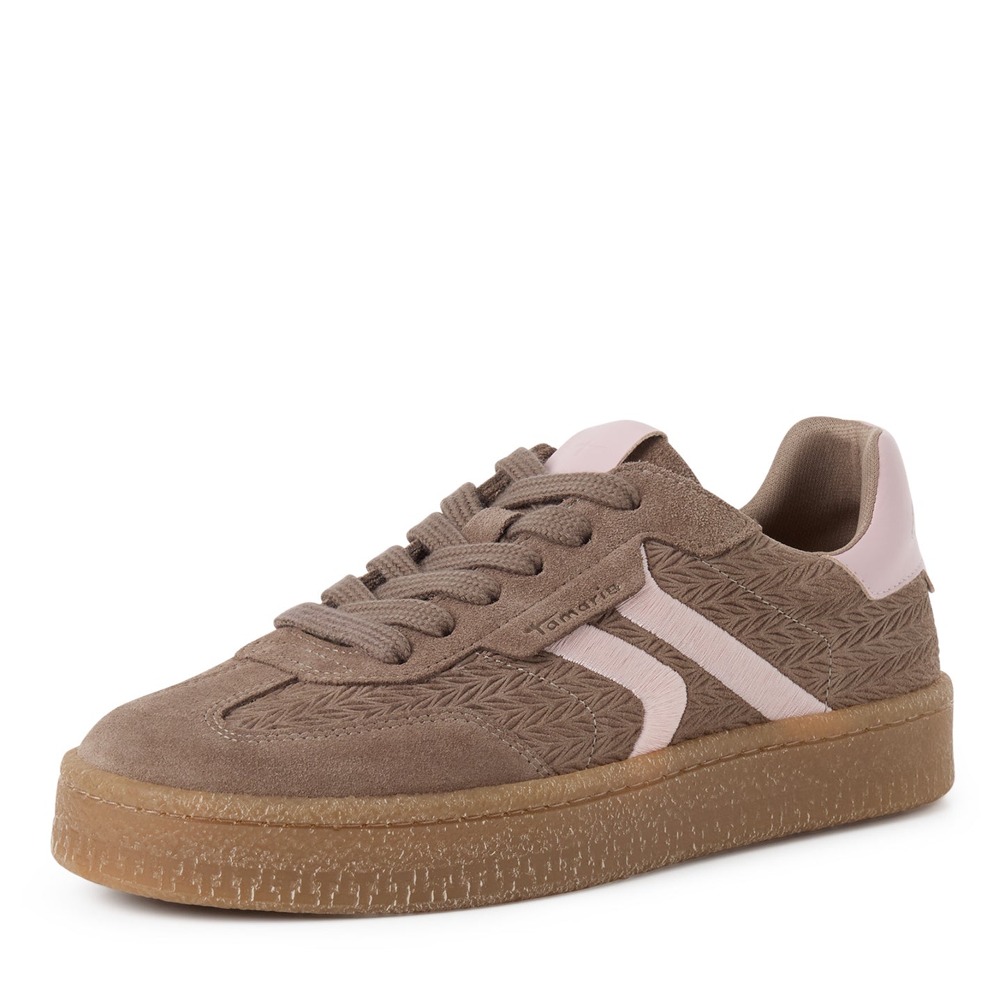Tamaris Sneaker 23723 Brown Rose - Leder mit Touch-it Fußbett - Frontansicht