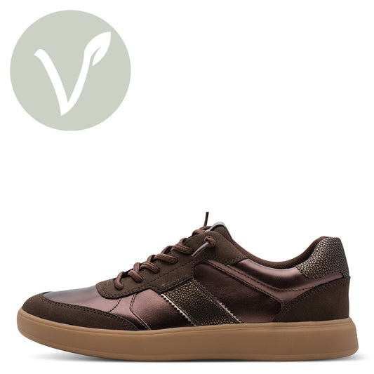 Tamaris Sneaker 23747 Mocca Metall – Vegan & Wechselfußbett- Seitenansicht