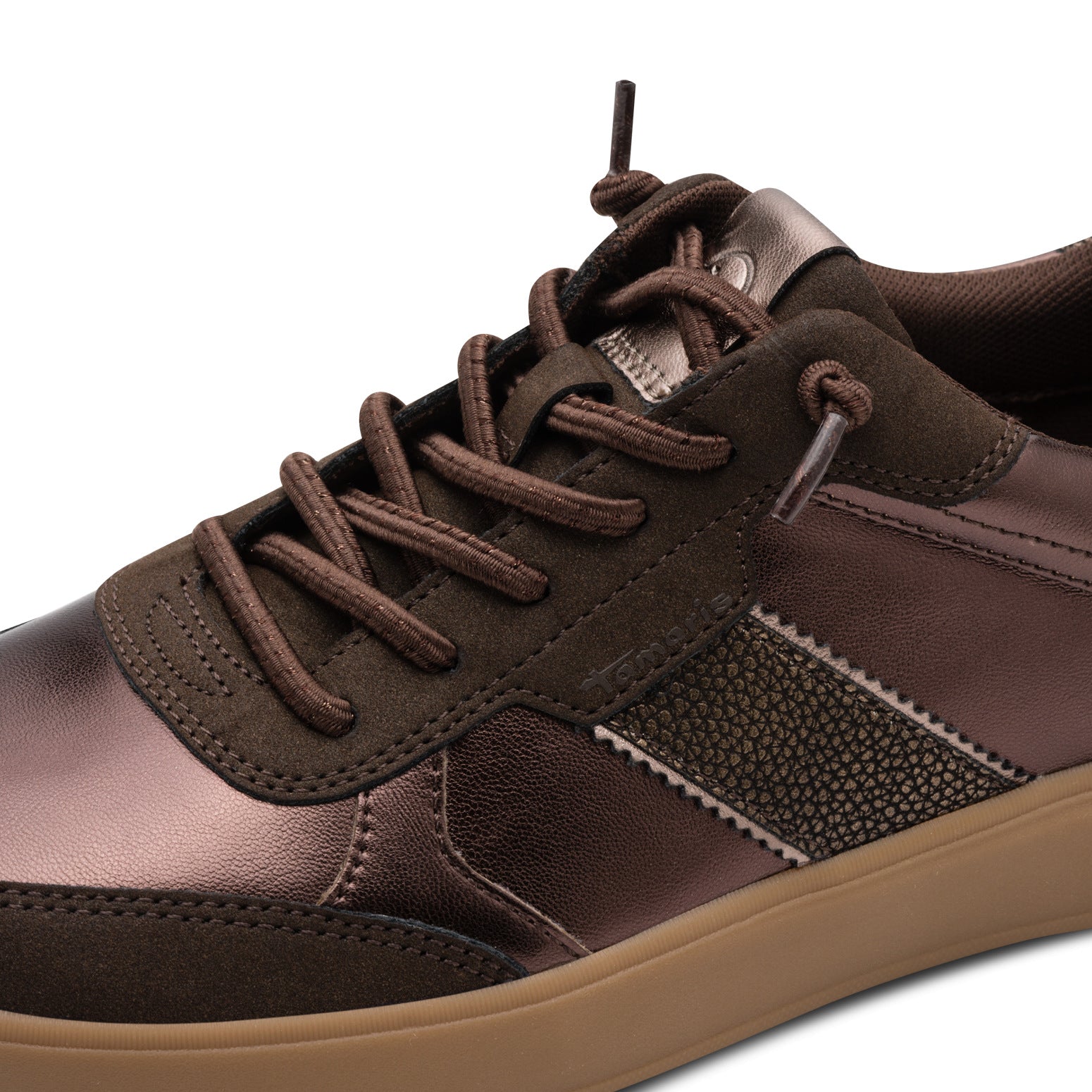 Tamaris Sneaker 23747 Mocca Metall – Vegan & Wechselfußbett - Detailansicht