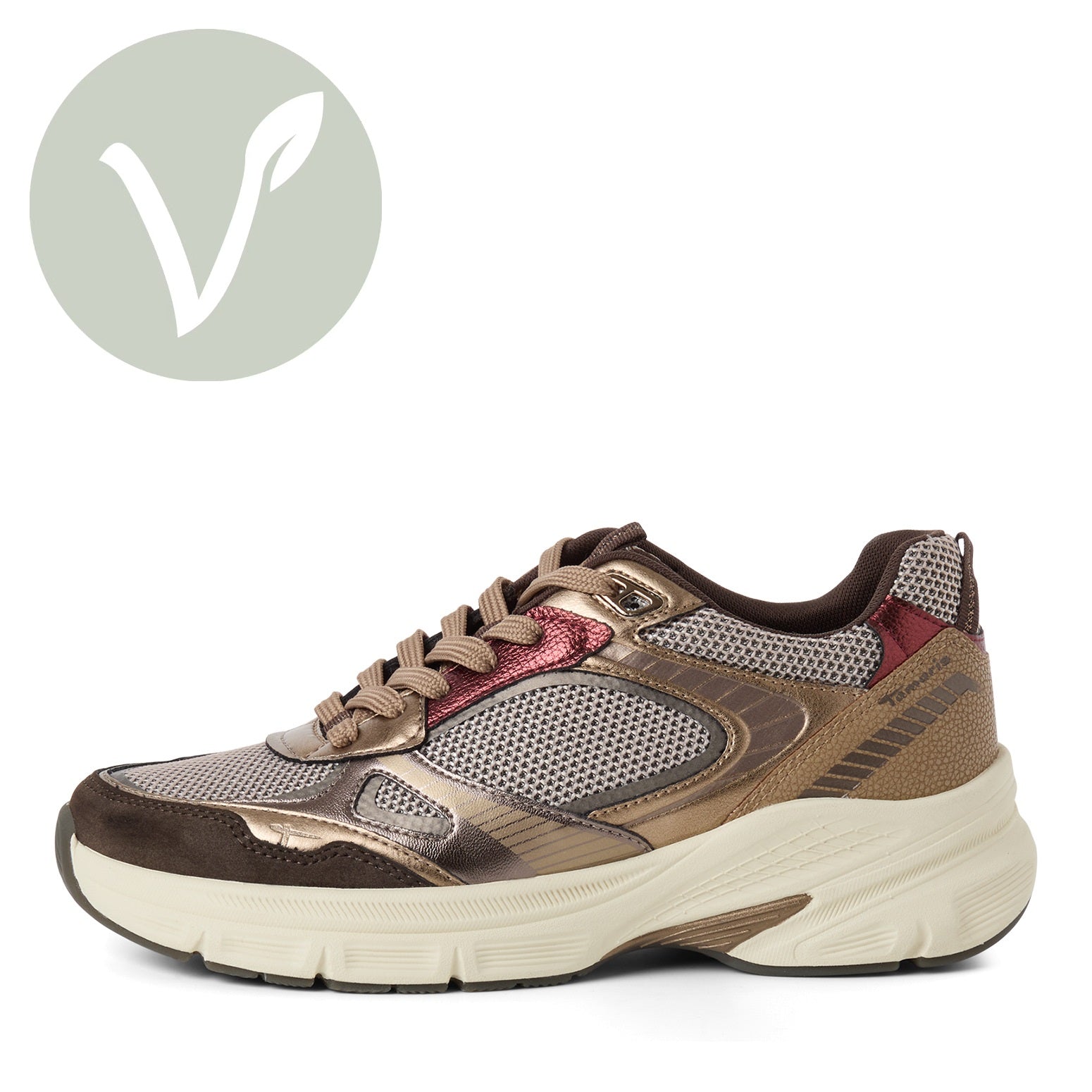 Tamaris Sneaker 23799 Bronce/Mocca - Vegan & Wechselfußbett Seitenansicht