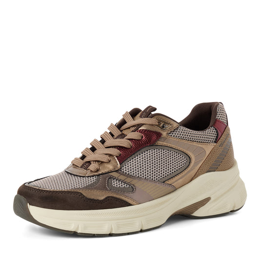 Tamaris Sneaker 23799 Bronce/Mocca - Vegan & Wechselfußbett Frontansicht