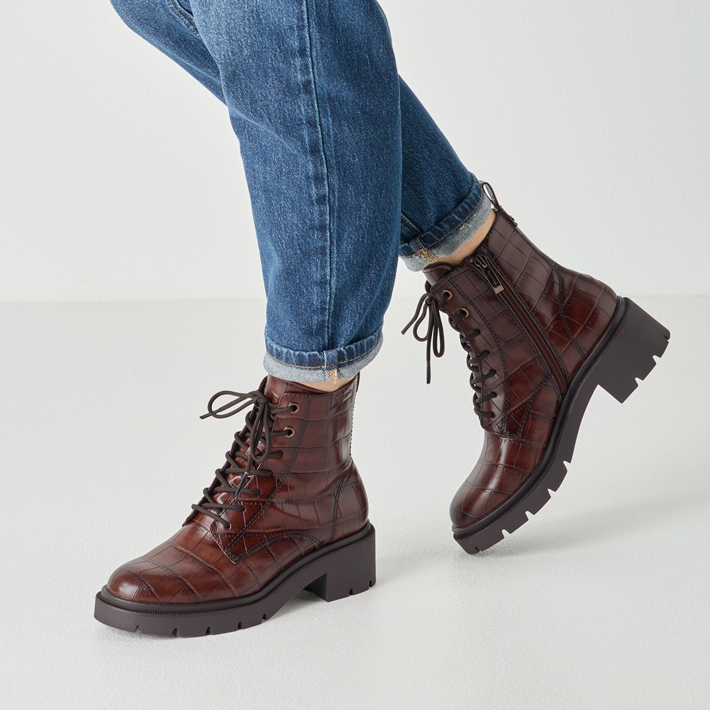 Tamaris Stiefelette 25210 Cognac Croco