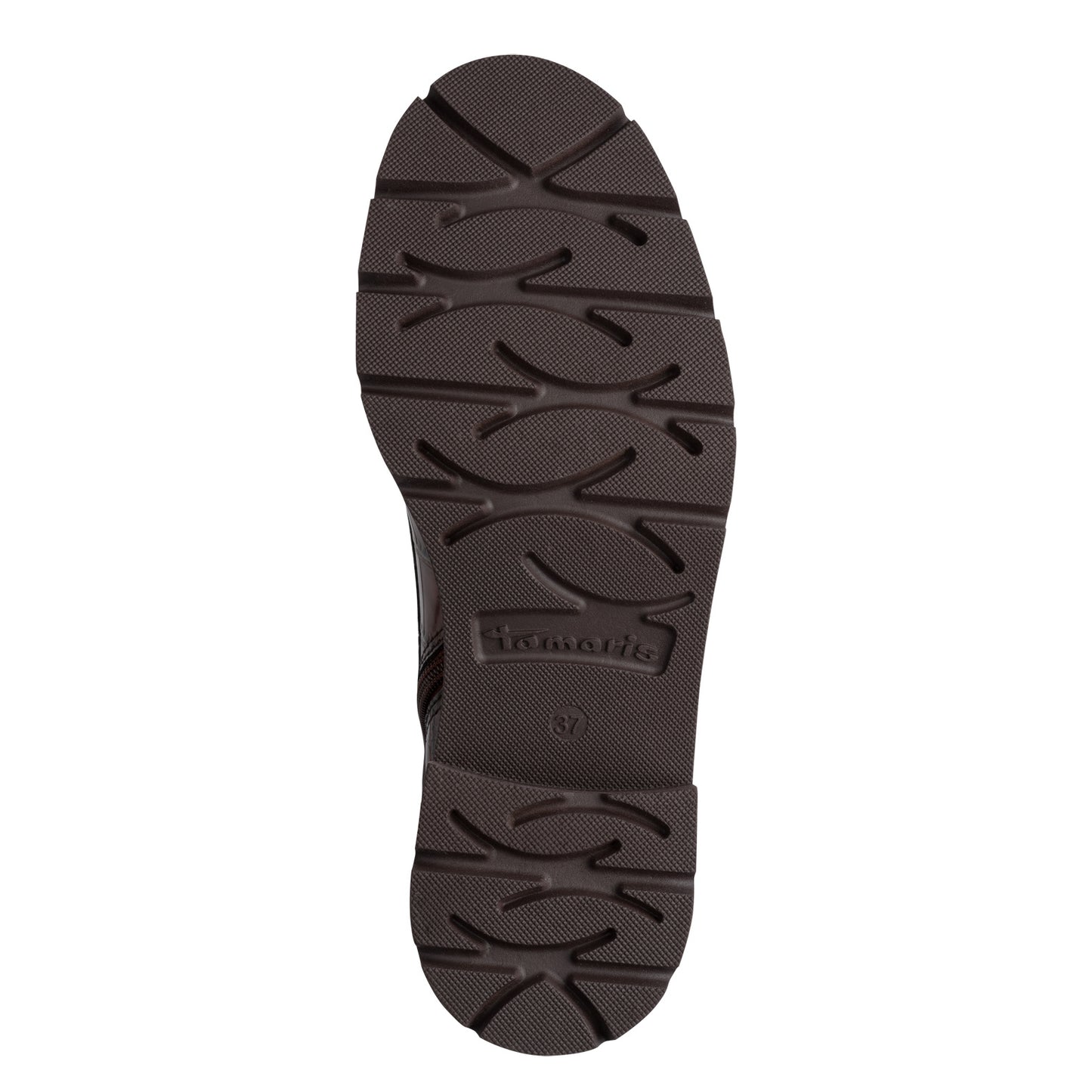 Tamaris Stiefelette 25210 Cognac Croco, Vegan & Touch-it - Profil der Laufsohle