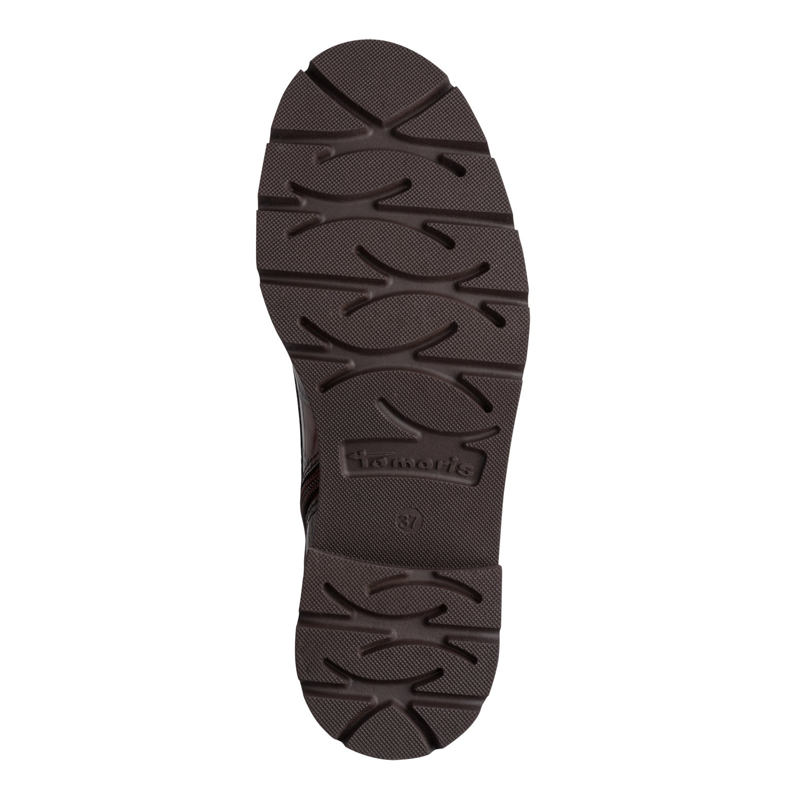 Tamaris Stiefelette 25210 Cognac Croco, Vegan & Touch-it - Profil der Laufsohle