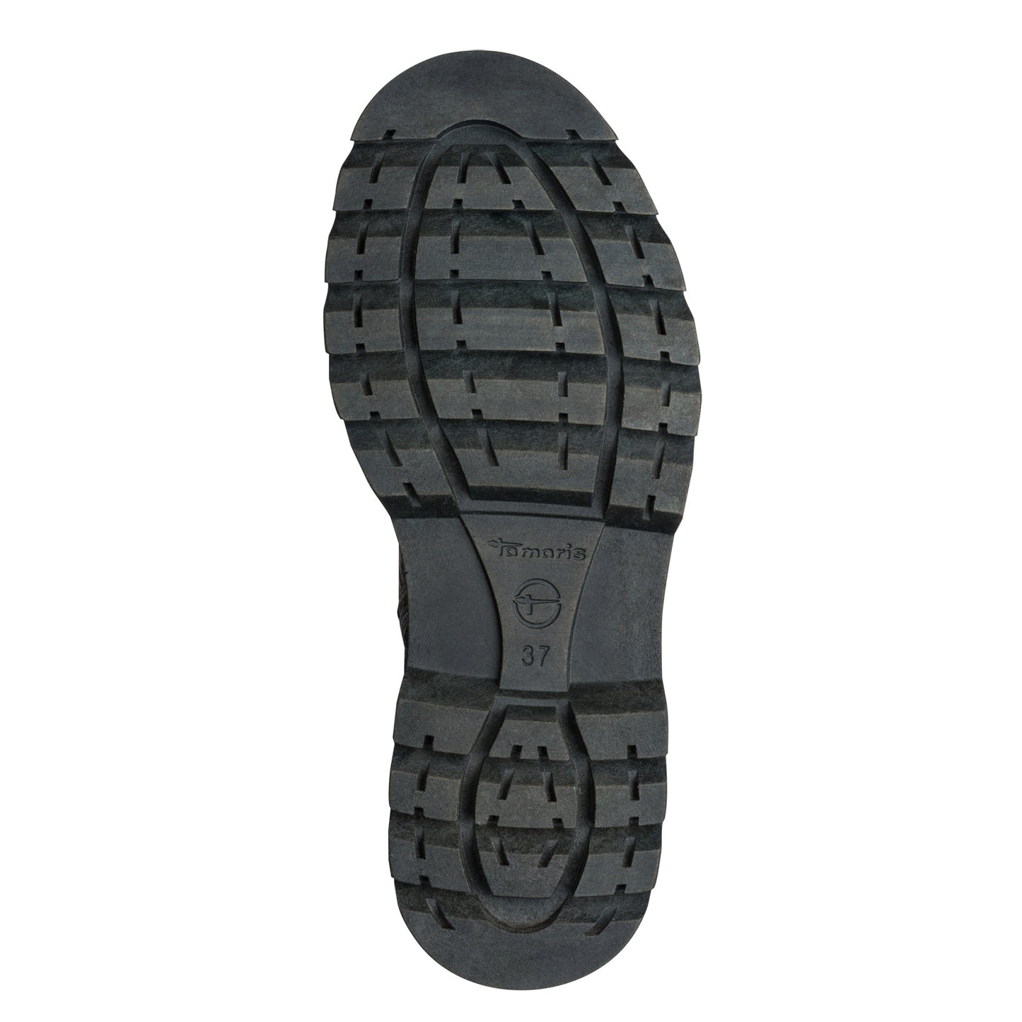 Tamaris Lederstiefelette 25219 Grau Leopard - Chunky Sohle, Touch-it - Profil der Laufsohle