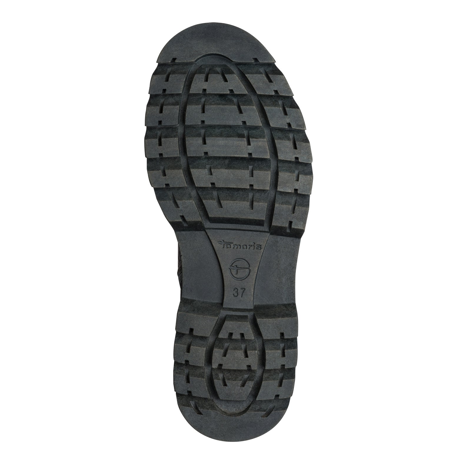 Tamaris Lederstiefelette 25219 Grau Leopard - Chunky Sohle, Touch-it - Profil der Laufsohle