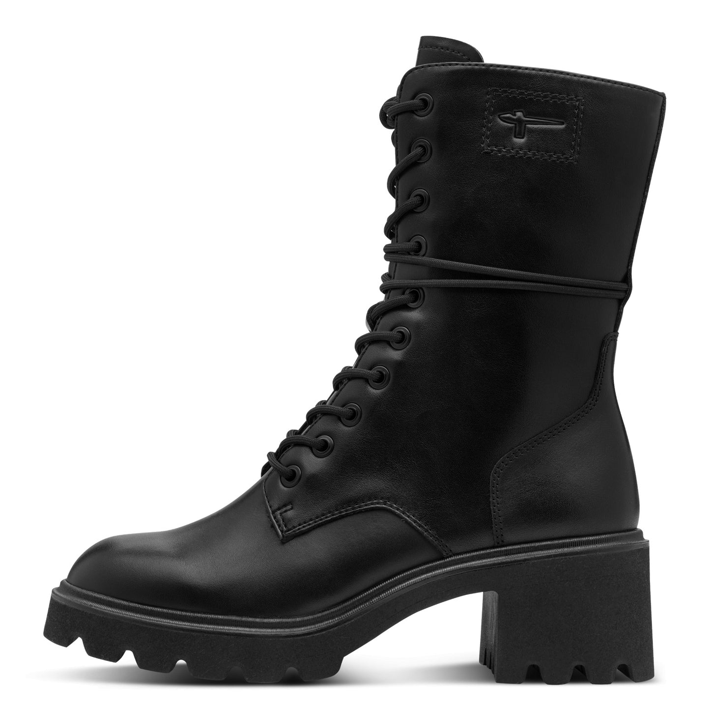 Tamaris Lederstiefelette 25220 Schwarz - Lace Boot - Seitenansicht