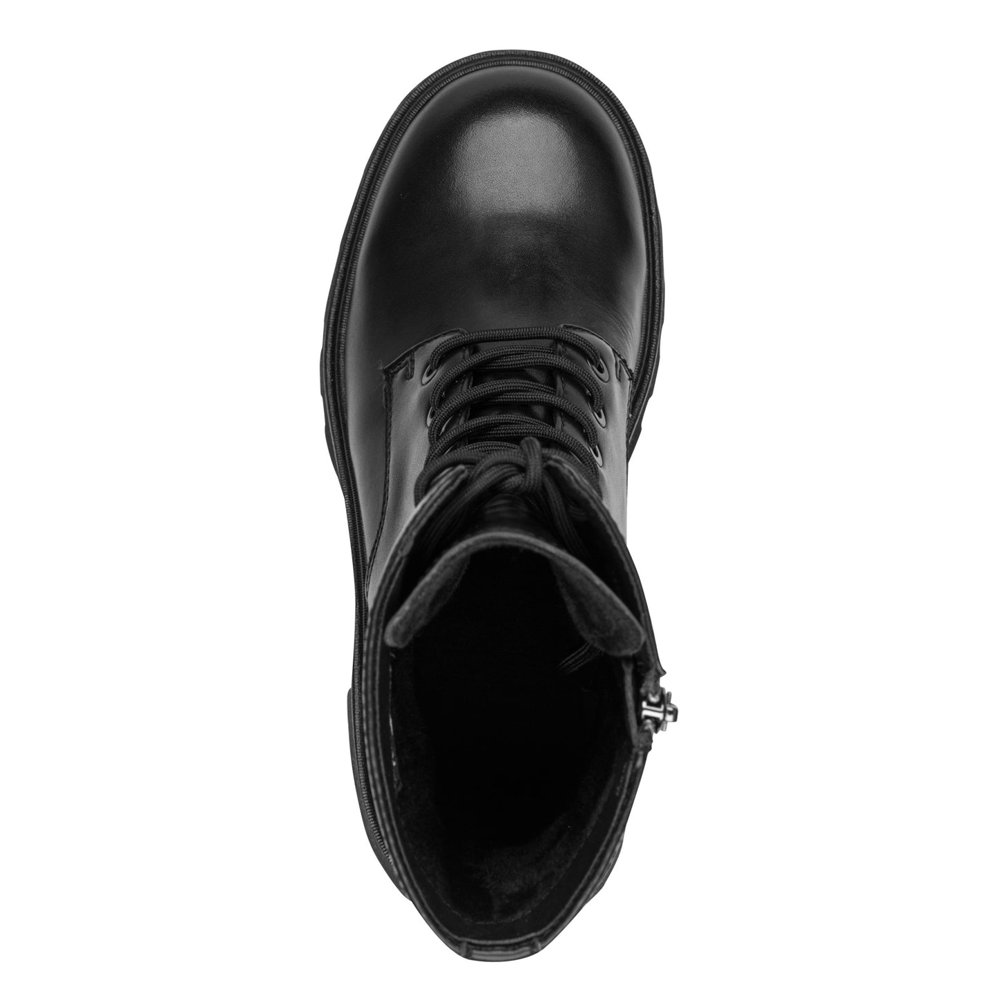 Tamaris Lederstiefelette 25220 Schwarz - Lace Boot - Detailansicht Schnürung