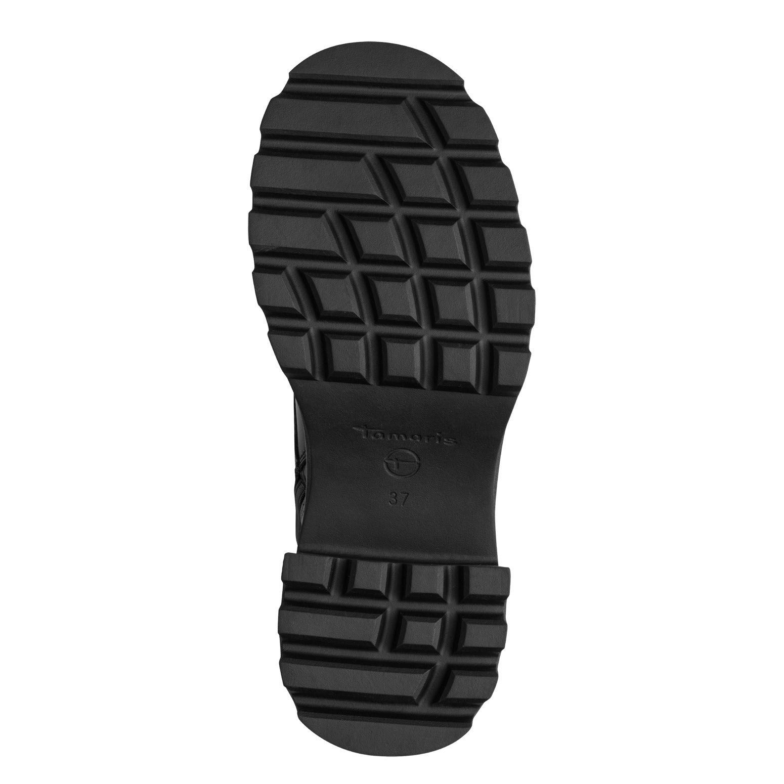 Tamaris Lederstiefelette 25220 Schwarz - Lace Boot - Profil der Laufsohle