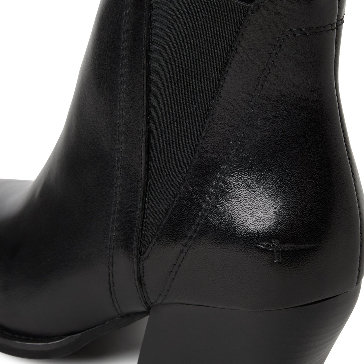 Tamaris Stiefelette 25303 Schwarz – Leder, Spitz, Western-Style - Detailansicht