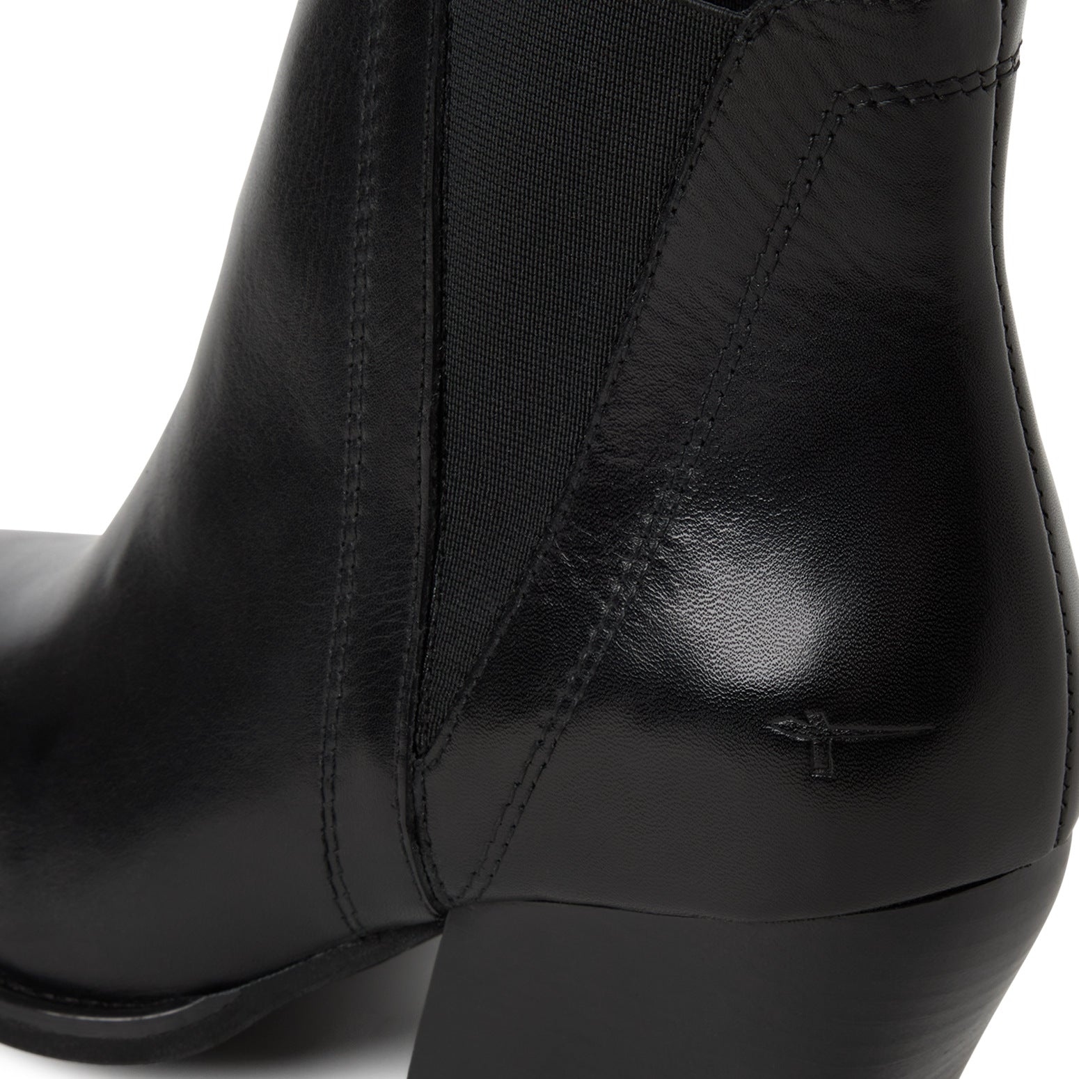 Tamaris Stiefelette 25303 Schwarz – Leder, Spitz, Western-Style - Detailansicht