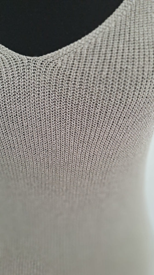Stricktop Grau mit Silberfaser - Liping Moda 6843 - Detailansicht Strickmuster