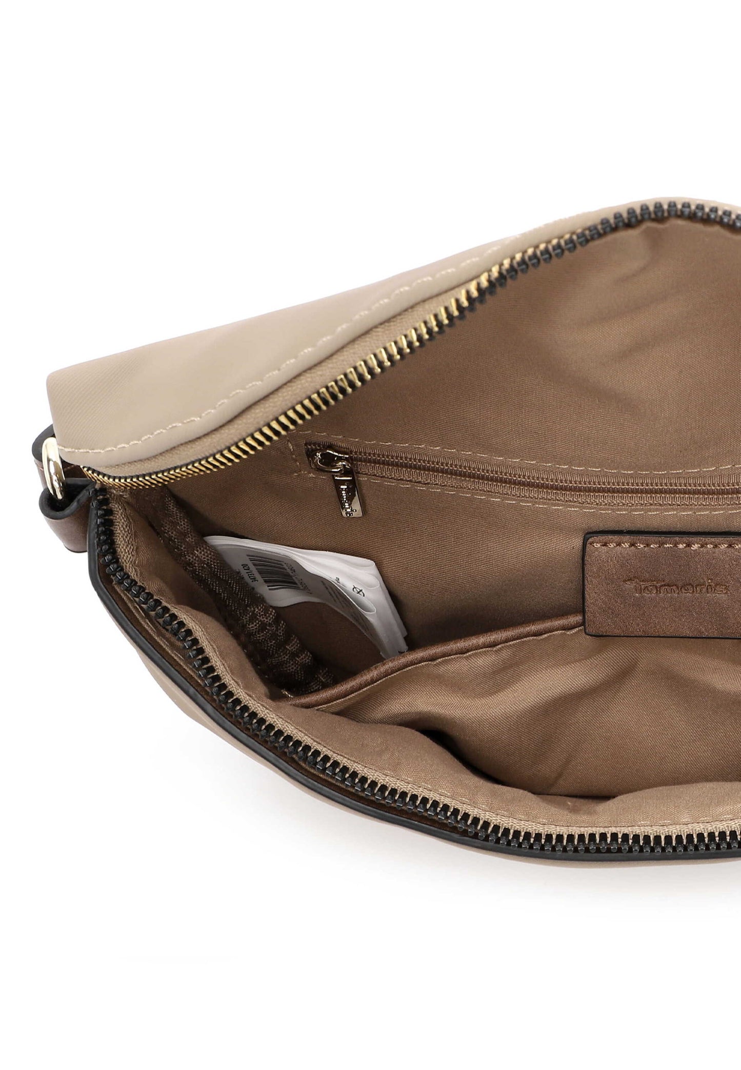 Tamaris Crossbody 34731 Sand Beige - Perfekt für Alltag & Freizeit Deteilansicht Innenleben